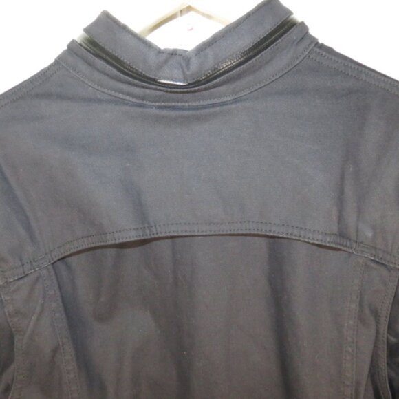 Levis Commuter Trucker Messenger Jacket Black Zip Out Hood Back Pockets Mens XL - Picture 14 of 16